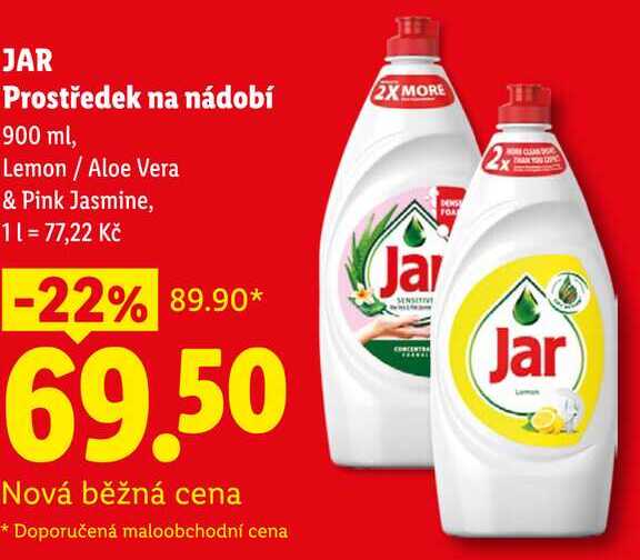 JAR Prostředek na nádobí, 900 ml