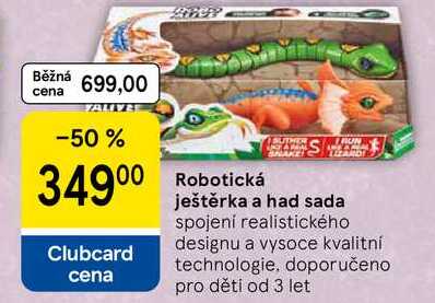 Robotická ještěrka a had sada, spojení realistického designu a vysoce kvalitní technologie Tesco