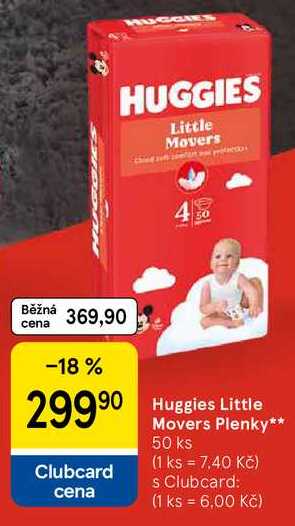 Huggies Little Movers Plenky, 50 ks Tesco