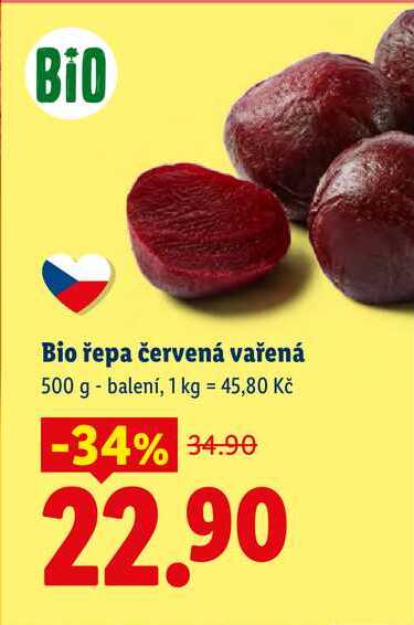 Bio řepa červená vařená, 500 g balení