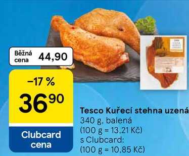 Tesco Kuřecí stehna uzená, 340 g, balená