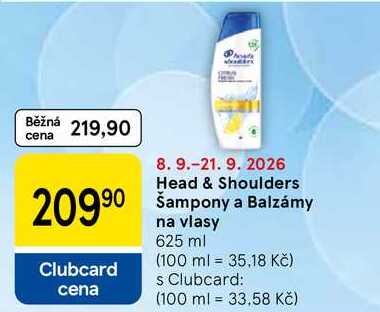 Head & Shoulders Šampony a Balzámy na vlasy, 625 ml