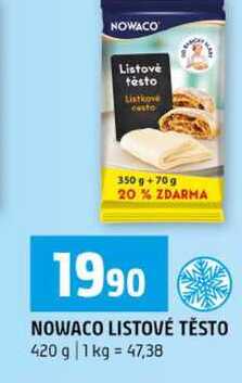 NOWACO LISTOVÉ TĚSTO 420 g