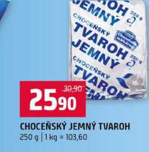 CHOCEŇSKÝ JEMNÝ TVAROH 250 g