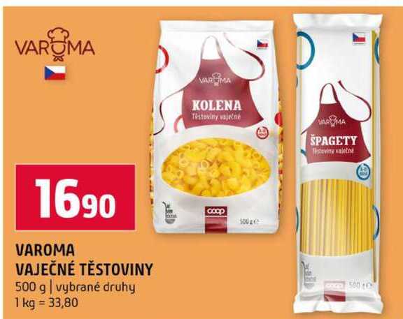 VAROMA VAJEČNÉ TĚSTOVINY 500 g vybrané druhy 