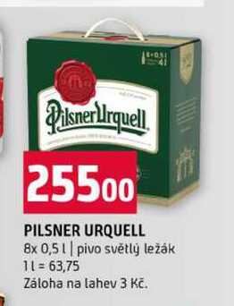 PILSNER URQUELL 8x 0,5l pivo světlý ležák