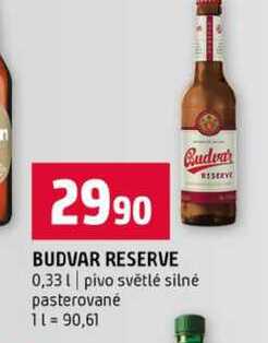 BUDVAR RESERVE 0,33l pivo světlé silné pasterované 