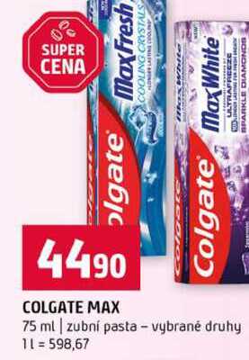 COLGATE MAX 75 ml zubní pasta vybrané druhy 