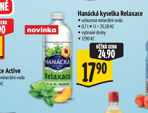 Hanácká kyselka Relaxace 0,7 l