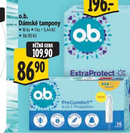 O.b. Dámské tampony 16 ks Albert