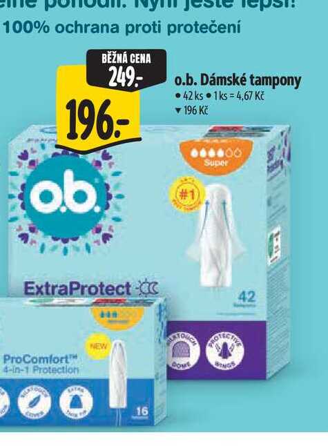 o.b. Dámské tampony 42 ks