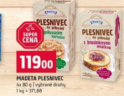 MADETA PLESNIVEC 4x 80 g vybrané druhy