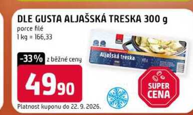 DLE GUSTA ALJAŠSKÁ TRESKA 300 g