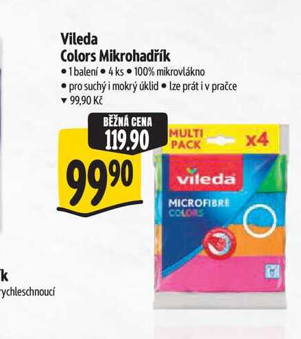 Vileda Colors Mikrohadřík 1 balení 4 ks Albert