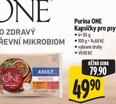  Purina ONE Kapsičky pro psy   4×85 g  