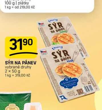 SÝR NA PÁNEV vybrané druhy 2 x 50 g