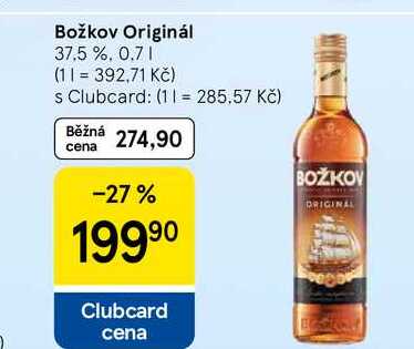 Božkov Originál 37.5 %, 0,7 l  