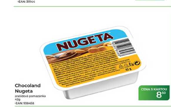 Chocoland Nugeta arašídová pomazánka 42g