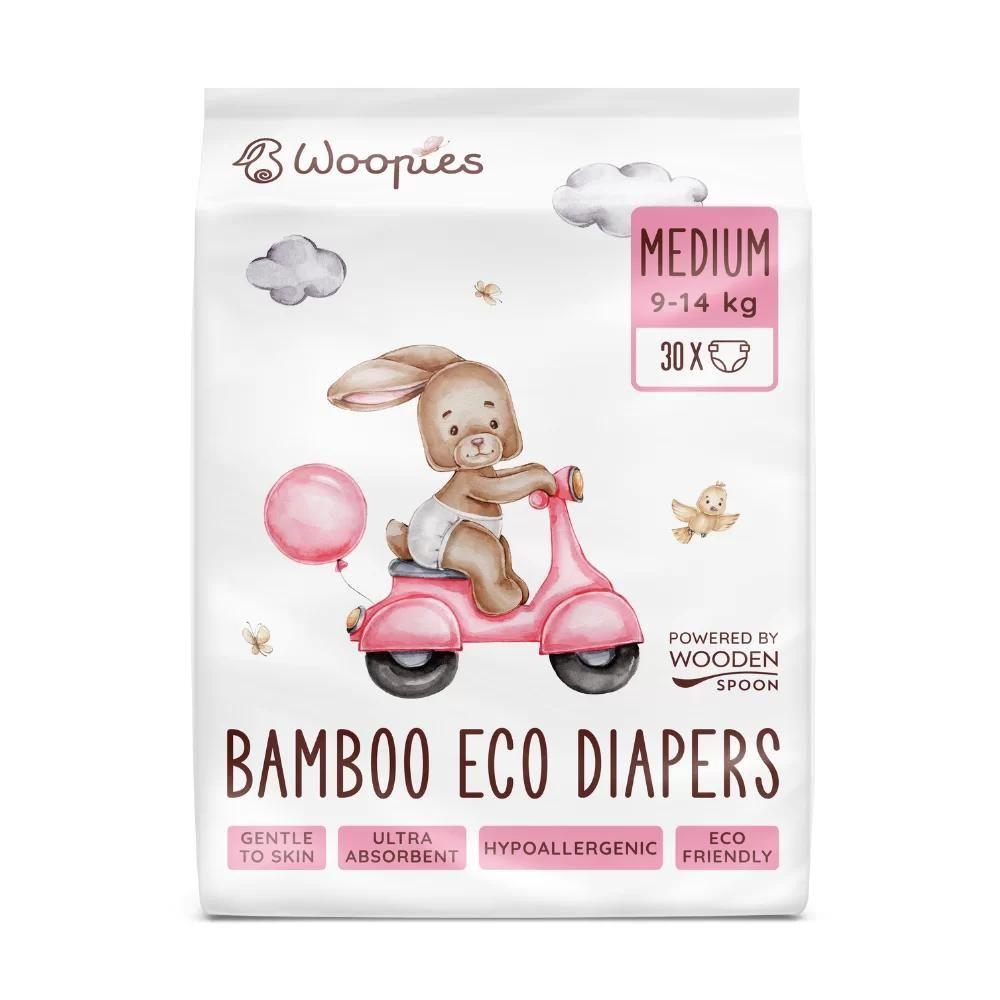 Woopies Wooden Spoon pleny eko Medium 9-14kg 30ks Lékárna LEMON