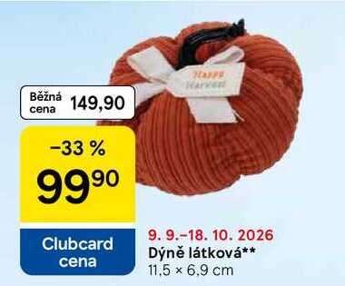 Dýně látková, 11.5 × 6.9 cm Tesco