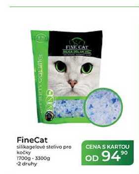 FineCat silikagelové stelivo pro kočky 1700g-3300g