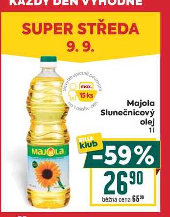 Majola Slunečnicový olej 1l 