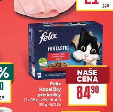 Felix Kapsičky pro kočky 12× 85 g