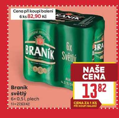 Braník světlý 6x 0,51, plech 