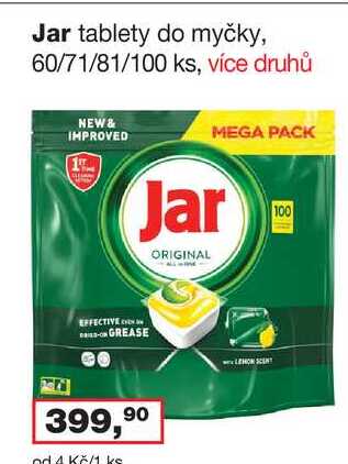 Jar 60/71/81/100 ks Ráj drogerie