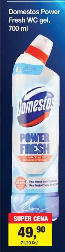 Domestos Power Fresh WC gel, 700 ml Šlak