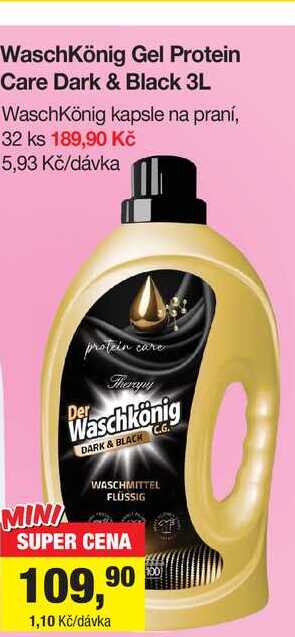Waschkönig Gel Protein Care Dark & Black 3L Šlak
