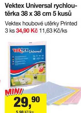 Vektex Universal rychloutěrka 38 x 38 cm 5 kusů
