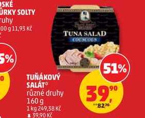 TUŇÁKOVÝ SALÁT různé druhy, 160 g