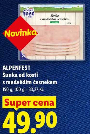 ALPENFEST Šunka od kosti s medvědím česnekem, 150 g