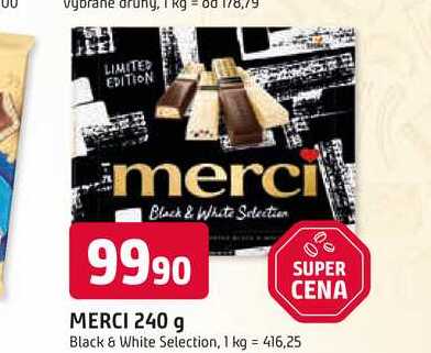MERCI 240 g Black & White Selection