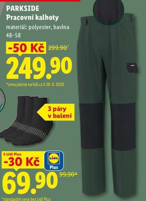 PARKSIDE Pracovní kalhoty 