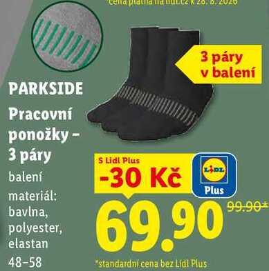 PARKSIDE Pracovní ponožky - 3 páry 