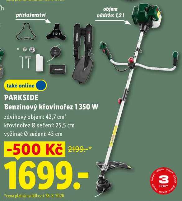 PARKSIDE Benzínový křovinořez 1 350 W