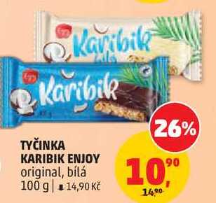 TYČINKA KARIBIK ENJOY original, bílá, 100 g 