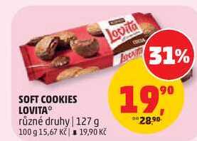 SOFT COOKIES LOVITA různé druhy, 127g