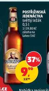 POSTŘIŽINSKÁ JEDENÁCTKA světlý ležák, 0,5 l