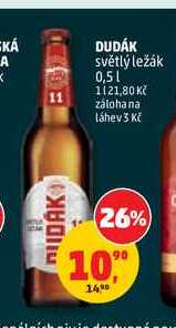 DUDÁK světlý ležák, 0,5 l
