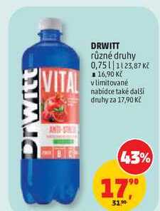 DRWITT různé druhy, 0,75 l