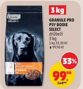 GRANULE PRO PSY BODIE SELECT drůbeží, 3 kg  