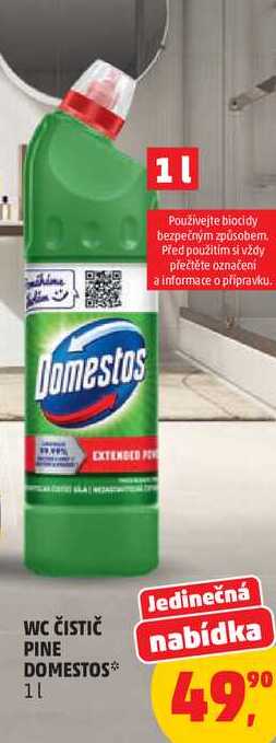 WC ČISTIČ PINE DOMESTOS, 1 l