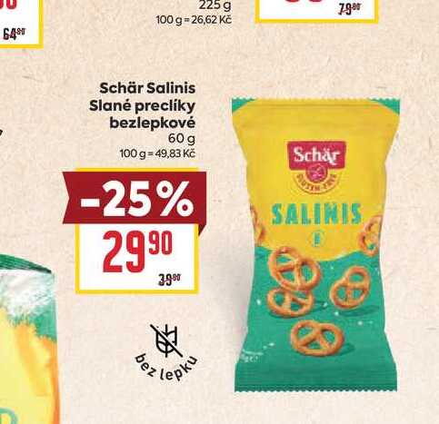 Schär Salinis Slané preclíky bezlepkové 60g