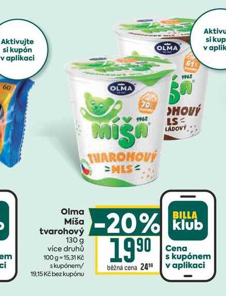 Olma Míša tvarohový 130 g