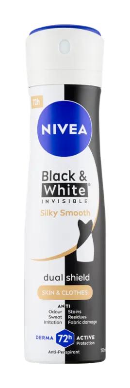 NIVEA Antiperspirant Black & White Invisible Silky Smooth, 150 ml ROSSMANN