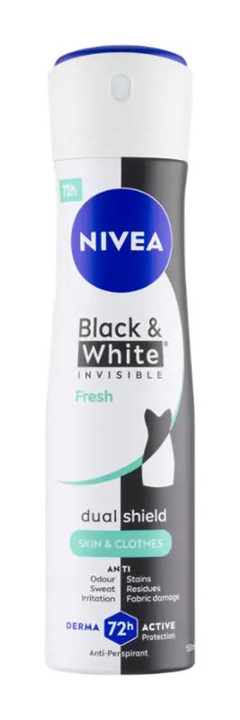 NIVEA Antiperspirant sprej pro ženy Black & White Invisible Fresh, 150 ml