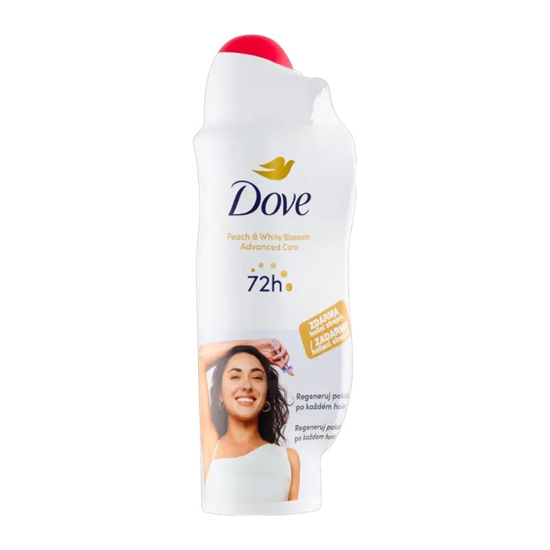 Dove Antiperspirant sprej Peach & White Blossom s holicím strojkem, 150 ml